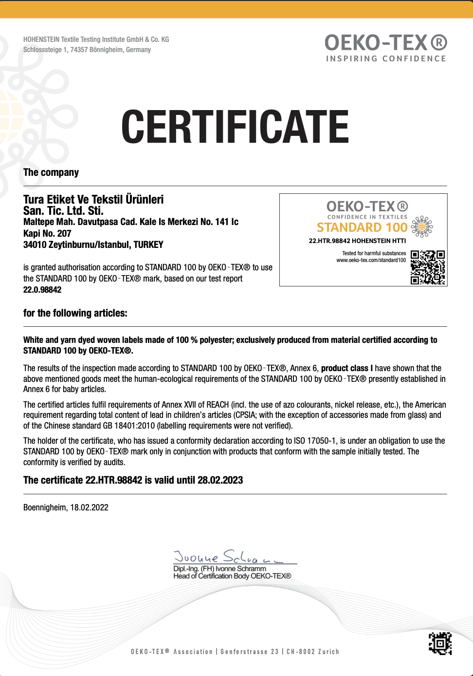 OEKO TEX 100